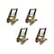 Tie 4 Safe 2" Short Handle Ratchet Buckle Tow Dolly Truck Trailer Flatbed Car Hauler, 4PK RB02CK-52-4 - alternate 1